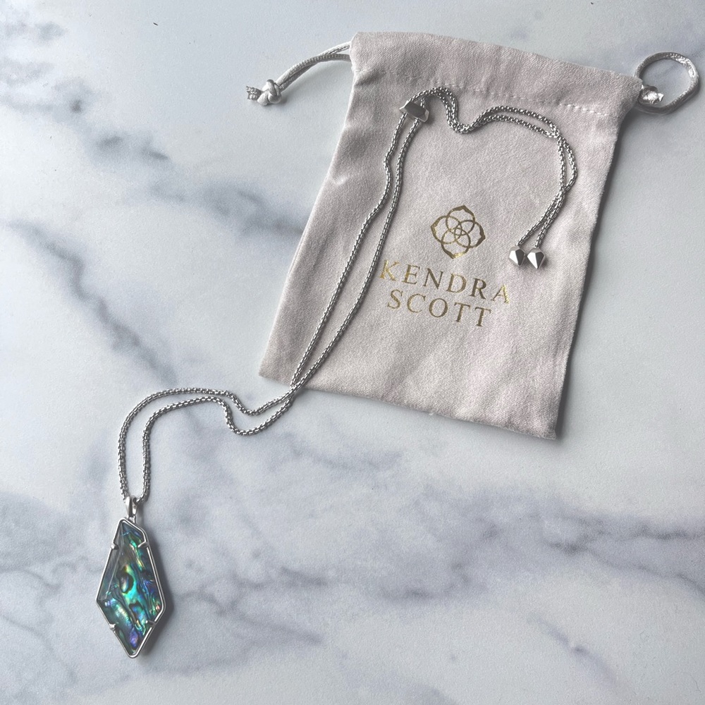 Kendra Scott Abalone long adjustable necklace